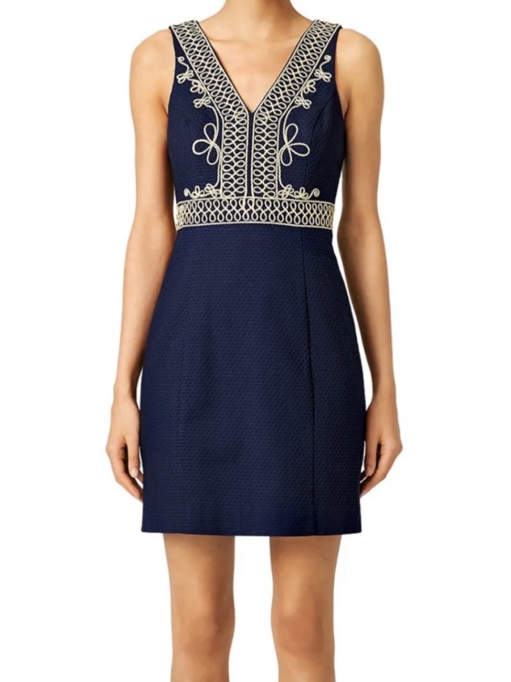 Lilly Pulitzer Aveline Shift Dress - Navy & Gold 4